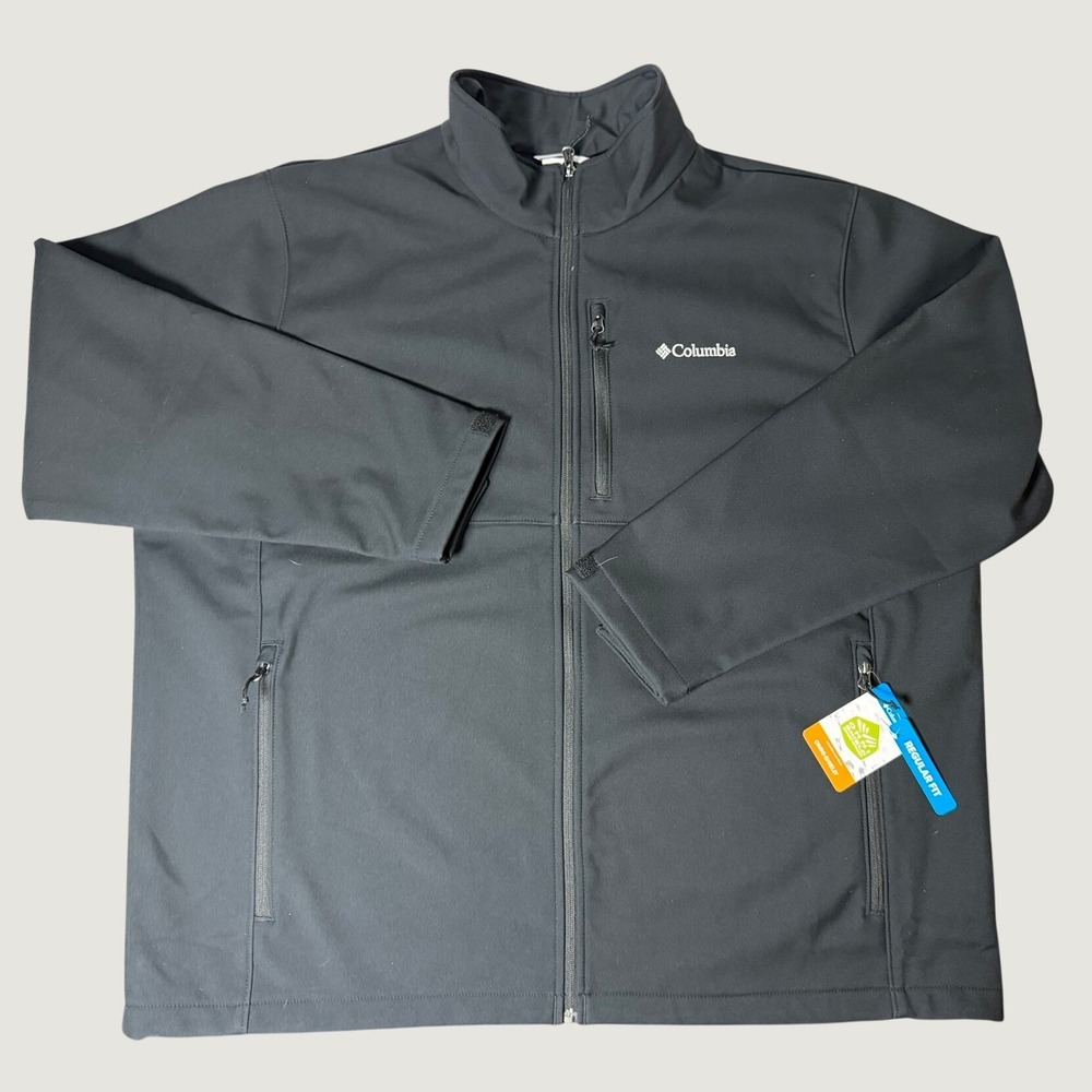 Columbia Mens Ascender Softshell Jacket Black Size 3X NWT Outdoor Windbreaker